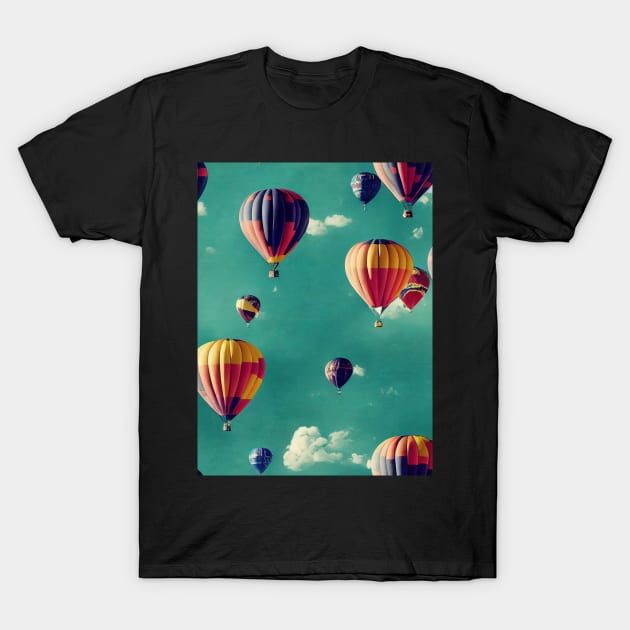 Flying hot air balloons T-Shirt by Alekxemko